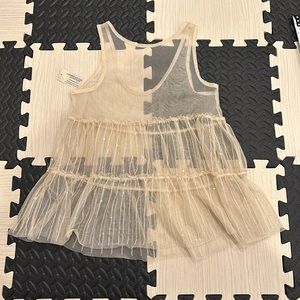 American eagle mesh, see-through sequence, tank top, size extra small NWT